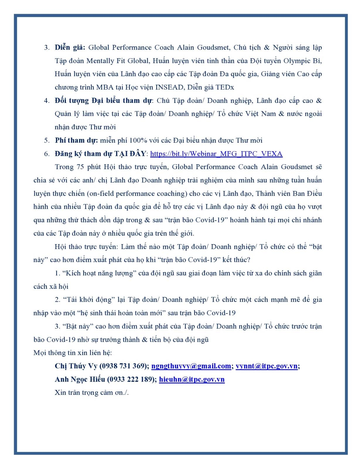 Các cơ hội xúc tiến thương mại dành cho các doanh nghiệp xuất nhập khẩu