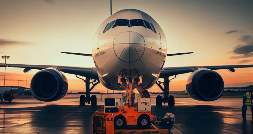 airplane-track-front-view-generative-ai